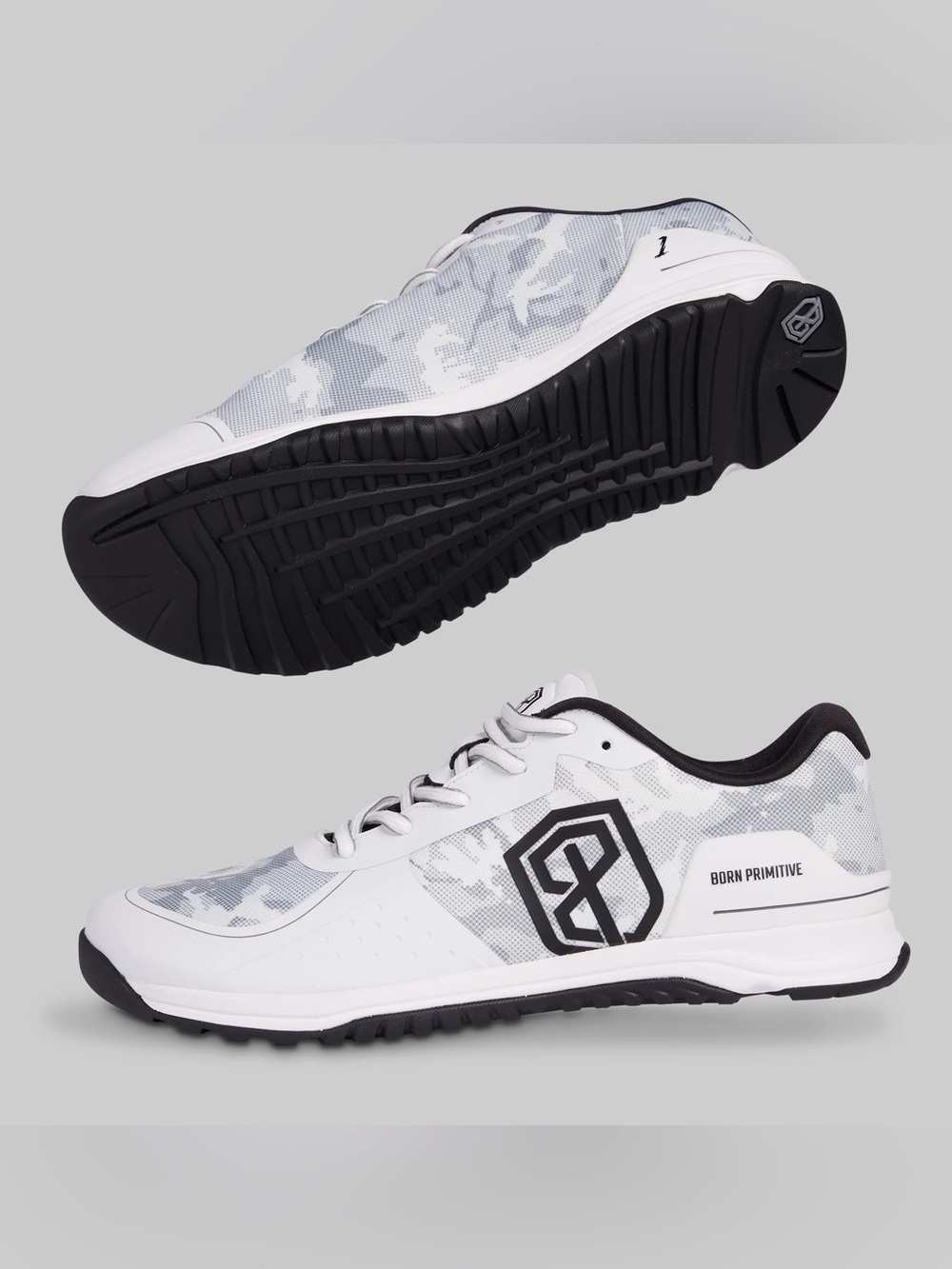 Born Primitive White, Gray & Black Athletic Trainer Sneakers